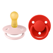 Bibs - set 2 suzete de lux latex, tetina rotunda, 6 luni +-blossom/candy apple bbb190234