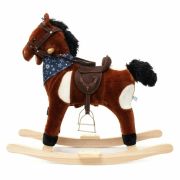Calut balansoar din plus, Arthur, Cu efecte de miscare a gurii, Cu melodie de cowboy si efect de galop , Baby Mix, Maro Deschis BYN46440