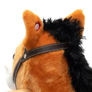 Calut balansoar din plus, Cu efecte de miscare a gurii si a cozii, Cu melodie de cowboy si efect de galop , Baby Mix, Maro Deschis BYN46441