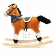 Calut balansoar din plus, Cu efecte de miscare a gurii si a cozii, Cu melodie de cowboy si efect de galop , Baby Mix, Maro Deschis BYN46441