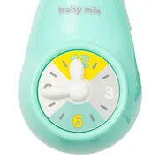 Carusel muzical pentru patut bebelusi, Cu proiectii, Cu melodii si sunete ale naturii, Cu 10 jucarii si ceas de jucarie pe suport, Baby Mix, Mint BYN42785