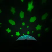 Carusel muzical pentru patut bebelusi, Cu proiectii, Cu melodii si sunete ale naturii, Cu 10 jucarii si ceas de jucarie pe suport, Baby Mix, Mint BYN42785