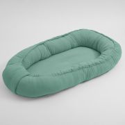 Cosulet bebelus pentru dormit, Baby Nest 80 x 50 cm, Din muselina, Din materiale certificate Oeko Tex Standard 100, New Baby, Green BYN52098
