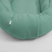 Cosulet bebelus pentru dormit, Baby Nest 80 x 50 cm, Din muselina, Din materiale certificate Oeko Tex Standard 100, New Baby, Green BYN52098