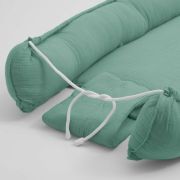 Cosulet bebelus pentru dormit, Baby Nest 80 x 50 cm, Din muselina, Din materiale certificate Oeko Tex Standard 100, New Baby, Green BYN52098