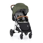 Petite&Mars - Carucior sport, Royal, Include husa pentru scaun, husa pentru picioare, geanta pentru scutece si capotina extensibila, Cu fereastra, Impermeabila, Cu SPF 50, Aluminiu, 0-22 kg, 111 x 57 x 86 cm, Mature Olive BYN466500+566841