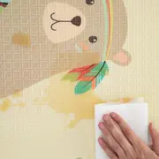 Petite&Mars - Covoras de joaca reversibil, Include geanta pentru transport, Pliabil si impermeabil, Non-toxic, 197 x 147 x 1 cm, Animale, 0 luni+, Multicolor BYN435070