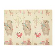 Petite&Mars - Covoras de joaca reversibil, Include geanta pentru transport, Pliabil si impermeabil, Non-toxic, 197 x 147 x 1 cm, Animale, 0 luni+, Multicolor BYN435070