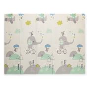 Petite&Mars - Covoras de joaca reversibil, Include geanta pentru transport, Pliabil si impermeabil, Non-toxic, 197 x 147 x 1 cm, Oras, 0 luni+, Multicolor BYN435071