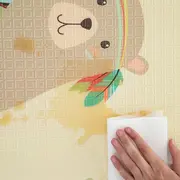 Petite&Mars - Covoras de joaca reversibil, Include geanta pentru transport, Pliabil si impermeabil, Non-toxic, 197 x 147 x 1 cm, Oras, 0 luni+, Multicolor BYN435071