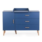 Comoda Childhome Bold Blue 137x77x98 cm cu masa de infasat ERFCH-KO4DBB