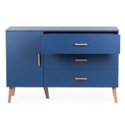 Comoda Childhome Bold Blue 137x77x98 cm cu masa de infasat ERFCH-KO4DBB
