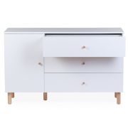 Comoda Childhome Wonder White 137x75x93 cm cu masa de infasat ERFCH-KO4DWW