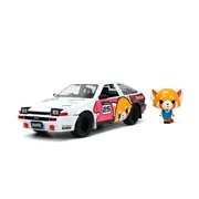 JADA AGGRETSUKO SET MASINUTA METALICA SI FIGURINA AGGRETSUKO SI TOYOTA TRUENO SCARA 1:24 VIV253255056