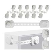 Set 6 sisteme de siguranta multifunctionale reglabile 23.3 cm, cu lacat Iso Trade MY6843 BBJMY6843_Alb