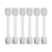 Set 6 sisteme de siguranta multifunctionale reglabile 23.3 cm, cu lacat Iso Trade MY6843 BBJMY6843_Alb