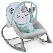 Balansoar multifunctional cu vibratii, panda, 3 jucarii, nukido 705101, mint edeedi705101