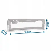 Bariera de protectie pentru pat 180 x 35 x 42 cm nukido 722400 - gri edeedi722400