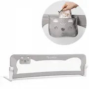 Bariera de protectie pentru pat 180 x 35 x 42 cm nukido 722400 - gri edeedi722400