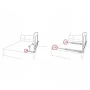 Bariera de protectie pentru pat 180 x 35 x 42 cm nukido 722400 - gri edeedi722400