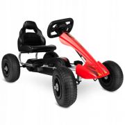 Kart cu pedale si roti gonflabile, varsta 3-7 ani, gokart rk-591 ricokids 759101, rosu edeedi759101