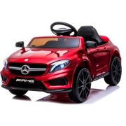 Masinuta electrica cu telecomanda, roti eva, scaun piele, varsta 1-4 ani, mercedes gla45 - cherry edeediamggla45elcherry
