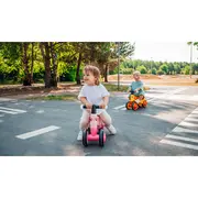 Lionelo - Bicicleta fara pedale, Sammy, Cu 4 roti, Din spuma EVA, Stabila, Manere moi, antiderapante, 12- 36 luni, Greutate maxima suportata 25 kg, Certificata EN 71-1:2014, EN 71-2:2011, EN 71-3:2019, Galben BYNLOE-SAMMY_YELLOW_HONEY