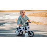 Lionelo - Bicicleta fara pedale, Sammy, Cu 4 roti, Din spuma EVA, Stabila, Manere moi, antiderapante, 12- 36 luni, Greutate maxima suportata 25 kg, Certificata EN 71-1:2014, EN 71-2:2011, EN 71-3:2019, Galben BYNLOE-SAMMY_YELLOW_HONEY