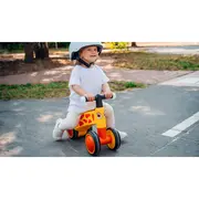 Lionelo - Bicicleta fara pedale, Sammy, Cu 4 roti, Din spuma EVA, Stabila, Manere moi, antiderapante, 12- 36 luni, Greutate maxima suportata 25 kg, Certificata EN 71-1:2014, EN 71-2:2011, EN 71-3:2019, Galben BYNLOE-SAMMY_YELLOW_HONEY