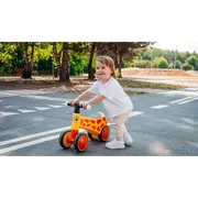 Lionelo - Bicicleta fara pedale, Sammy, Cu 4 roti, Din spuma EVA, Stabila, Manere moi, antiderapante, 12- 36 luni, Greutate maxima suportata 25 kg, Certificata EN 71-1:2014, EN 71-2:2011, EN 71-3:2019, Galben BYNLOE-SAMMY_YELLOW_HONEY