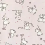 Sac de dormit copii, Loving Bear Pink, din bumbac, 70 cm, 1.5 tog KDEA7015LBP