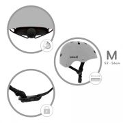 Casca de protectie pentru copii kidwell orix ii, marimea m 52-56 cm - grey mat edeedikaskori07a2