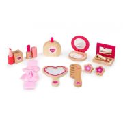 Gentuta de make-up cu 10 elemente din lemn ecotoys w10d275 edeediw10d275