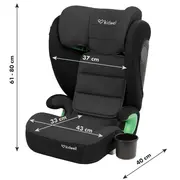 Scaun auto cu isofix 15-36 kg kidwell weston - grey black edeedifosawes04a0