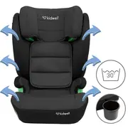Scaun auto cu isofix 15-36 kg kidwell weston - grey black edeedifosawes04a0