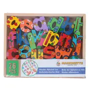 Set 26 litere din lemn Marionette ERFED26614