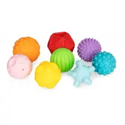 Set de 8 mingi senzoriale din cauciuc moale pentru copii huanger he0235 edeedihe0235