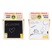 Tabla educationala din lemn cu doua fete si accesorii ecotoys mb552 edeedimb552