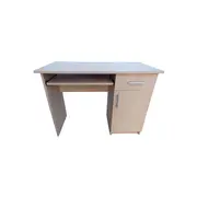 Birou cu spatiu depozitare pentru scolari, pal melaminat, sertar, 2 rafturi, polita glisanta tastatura, 100x52x76 cm, fag drm23