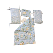 Lenjerie MyKids Baby Teddy Albastru 4+1 Piese 120x60 cm 00007735