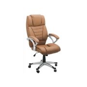 Scaun directorial off 023, piele ecologica, baza polipropilena, rotativ, mecanism balans, 100 kg drm988