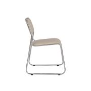 Scaun vizitator gn emil, piele ecologica, cadru metalic cromat, stivuibil, 100 kg drm685