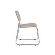 Scaun vizitator gn emil, piele ecologica, cadru metalic cromat, stivuibil, 100 kg drm685