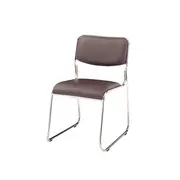 Scaun vizitator gn emil, piele ecologica, cadru metalic cromat, stivuibil, 100 kg drm685