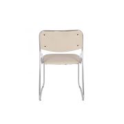 Scaun vizitator gn emil, piele ecologica, cadru metalic cromat, stivuibil, 100 kg drm685