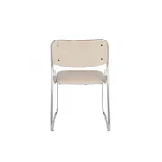 Scaun vizitator gn emil, piele ecologica, cadru metalic cromat, stivuibil, 100 kg drm685