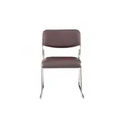 Scaun vizitator gn emil, piele ecologica, cadru metalic cromat, stivuibil, 100 kg drm685