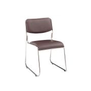 Scaun vizitator gn emil, piele ecologica, cadru metalic cromat, stivuibil, 100 kg drm685