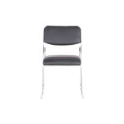 Scaun vizitator gn emil, piele ecologica, cadru metalic cromat, stivuibil, 100 kg drm685