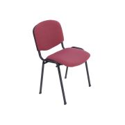 Scaun vizitator felicia, cadru metalic, tapitat cu stofa, stivuibil, 120 kg, gri/negru drm167